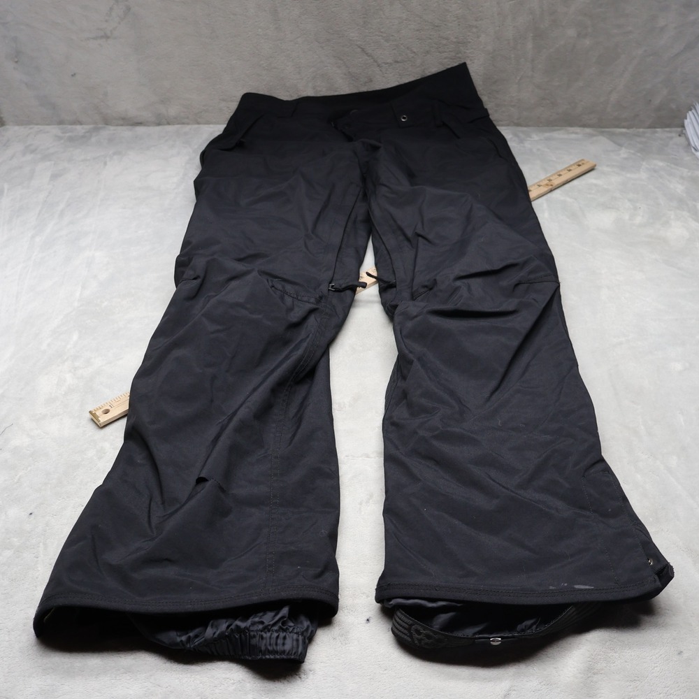 686 Snow Pants Mens Large Black Standard Shell Ski Winter Waterproof 35x33 READ